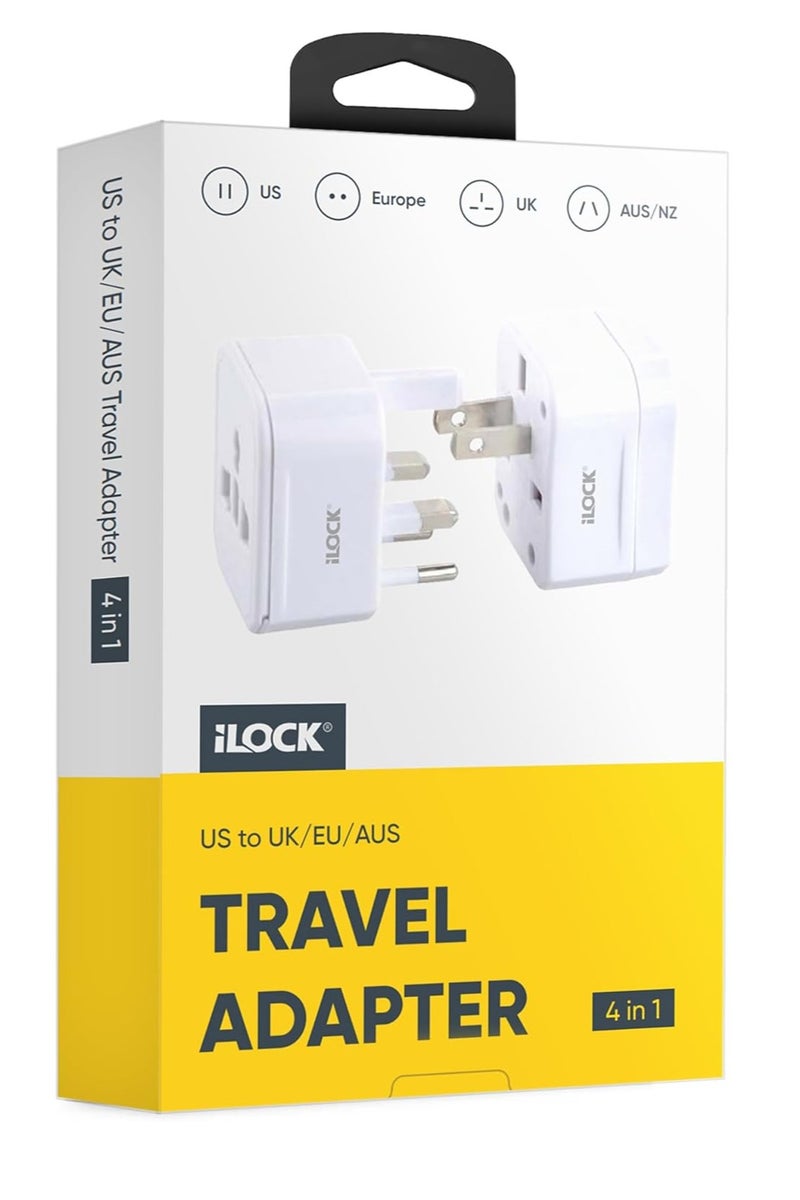 Ilock Universal Travel Adapter from 100-220V US To EU/AUS 4in1 - Image 1