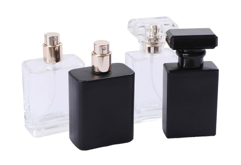 CTKcom 30ML Glass Perfume Bottles Empty Spray Perfume Bottles Square Refillable Portable Empty Refillable Perfume Atomizer Vials Reusable Cosmetic Containers for Perfume Essential Oils Liquids,10 Pack (Black) - Image 4