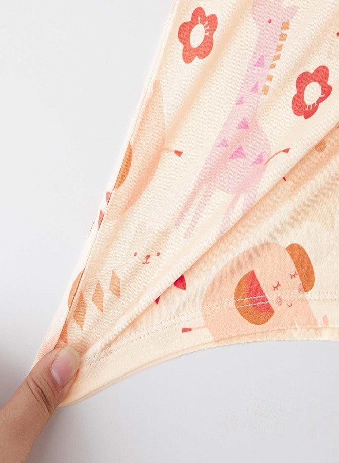 pureborn Toddler Viscose From Bamboo Pajamas Set Pjs - Little Girl Long Sleeve Snug Fit Soft Sleepwear 2pcs Animal Flower 2T - Image 4