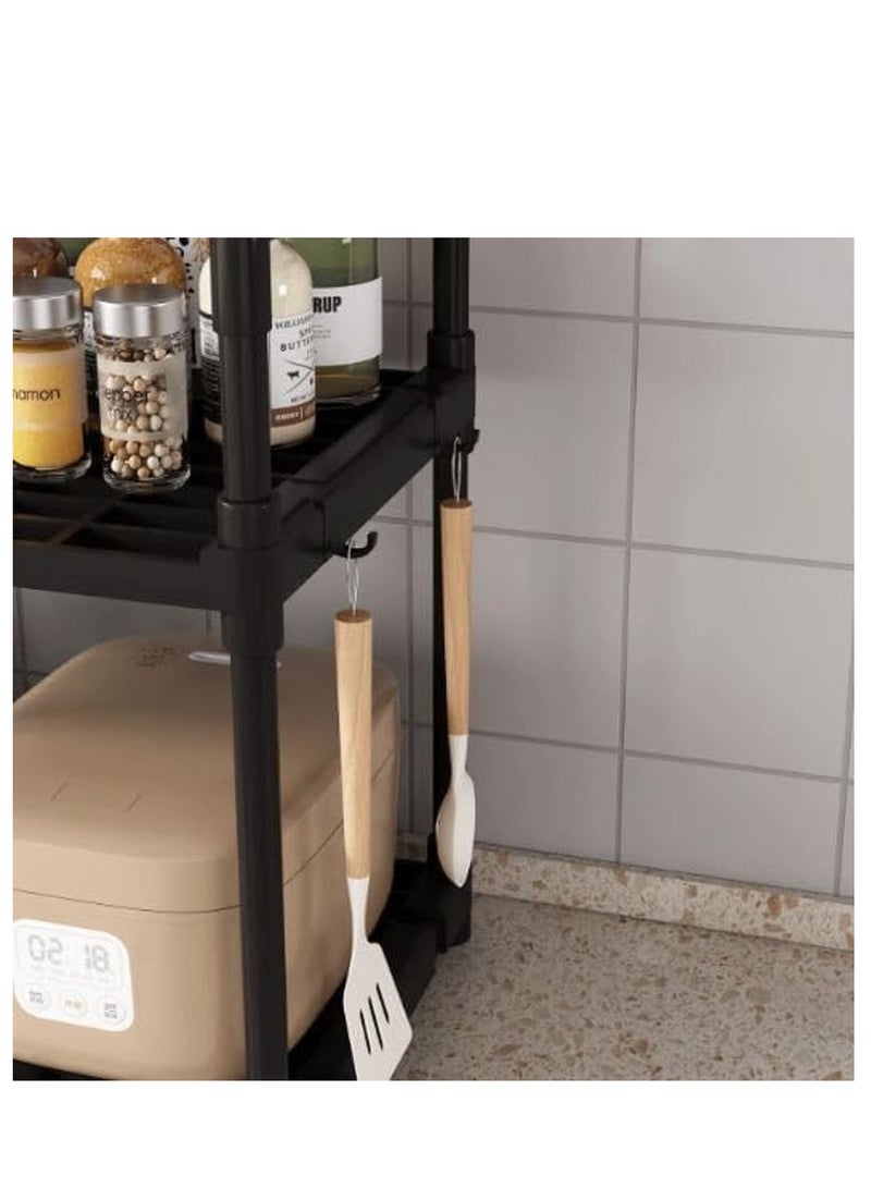2 Tier Kitchen Shelf Organizer Kitchen Free Standing Rack for Kitchen  Stationary and Jars Organization Stand Compact & Convenient - Image 4