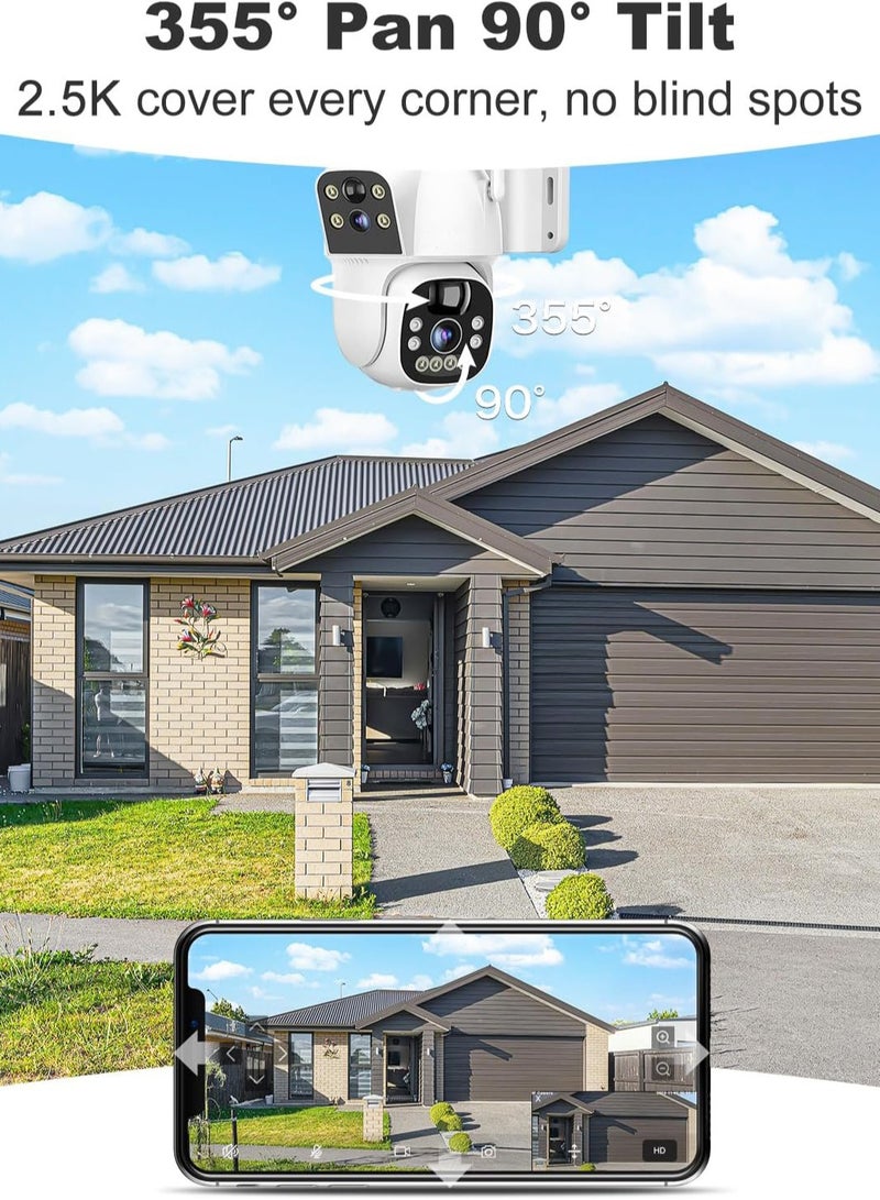 Generic Solar WiFi Security Camera Outdoor Wireless, 8W 15600mAh Battery Powered Home Surveillance Camera CCTV with Dual View, Dual lens Spotlight IP Camera with Color Night, PIR Detection  - Image 5