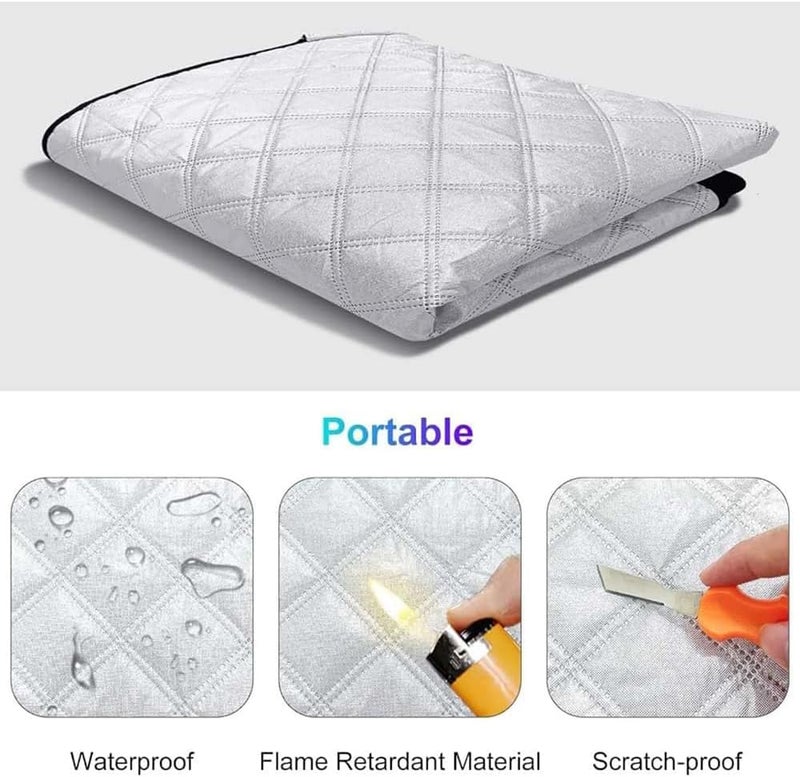 Car Windshield Snow Covers for Mitsubishi e-Evolution eK eK X,Windshield Cover for Ice and Snow Shade Blocks Winter Frost Hail Protector Accessories,245 * 145cm - Image 4