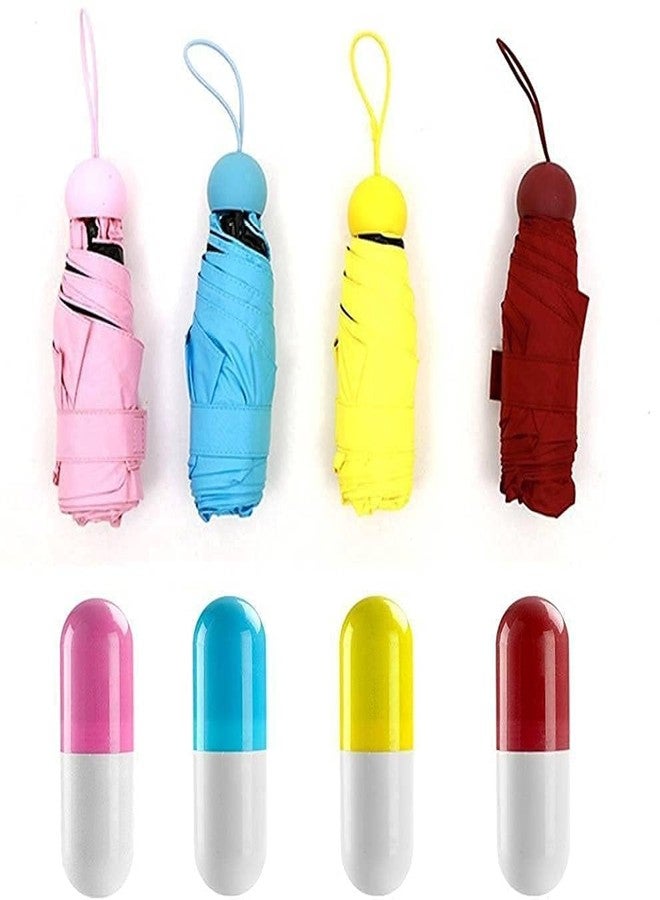 DHYANEXA Capsule Waterproof Capsule Travel | Compact Pocket | UV Protection | Rain Protection Umbrella | Ultra Light Weight For Women, Men, Kids. - Image 2