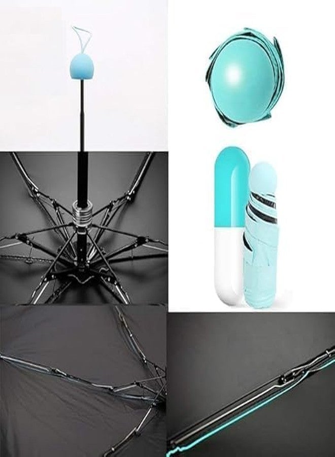DHYANEXA Capsule Waterproof Capsule Travel | Compact Pocket | UV Protection | Rain Protection Umbrella | Ultra Light Weight For Women, Men, Kids. - Image 3