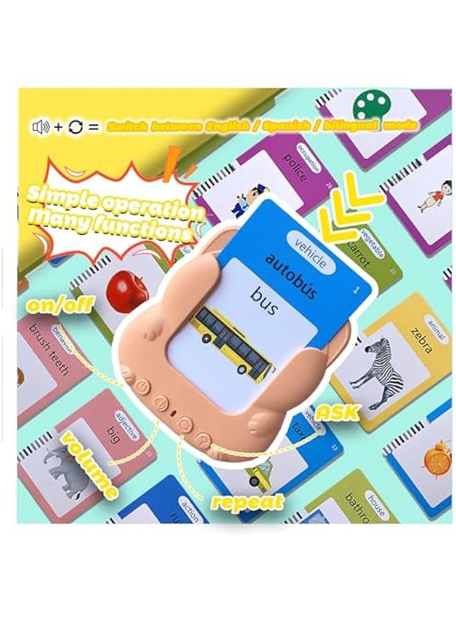 Bilingual Toddler Toys for 3, 4, 5, 6 Year Old Boys and Girls - Talking Flash Cards with 224/510 Sight Words - Montessori and Autism Sensory Learning Educational Toys - 510 Words in Spanish and Engl - Image 2