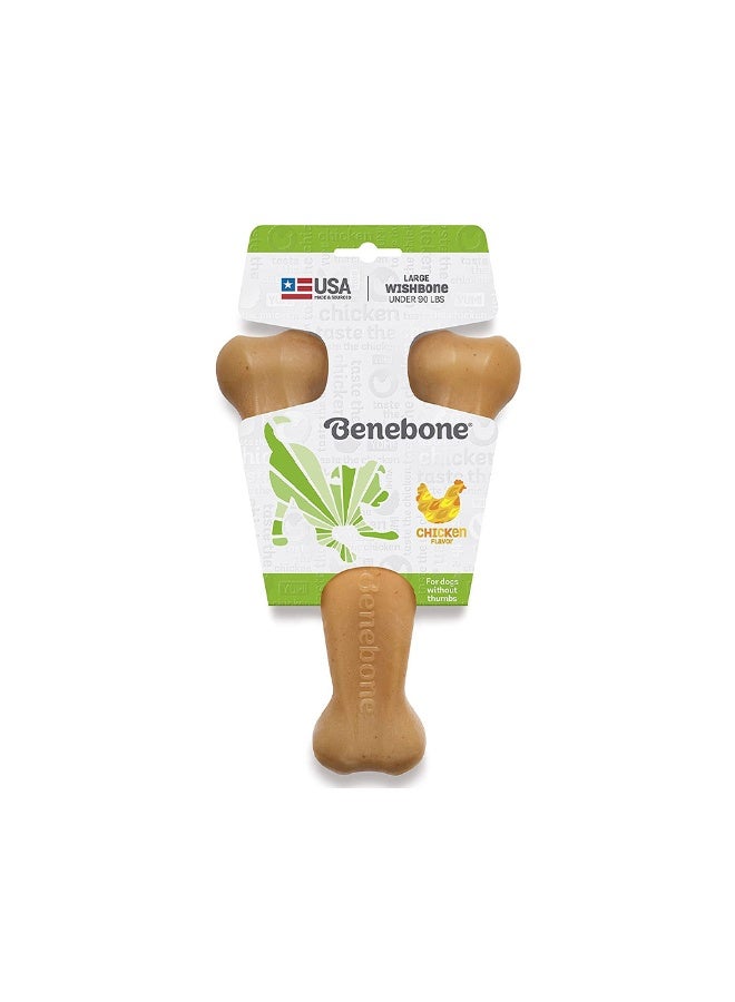 Benebone Chicken Wishbone Dog Chew Toy - Medium