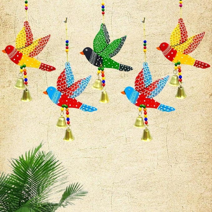HANGING BIRD HANDMADE GARDEN MAIN DOOR DECORATIVE WALL HANGING BIRDS FOR BALCONY DECORATION HANGING DECORATIVE ITEMS FOR HOLL ROOM OFFICE WALL DCOR DECORATIVE FOR HOME B
