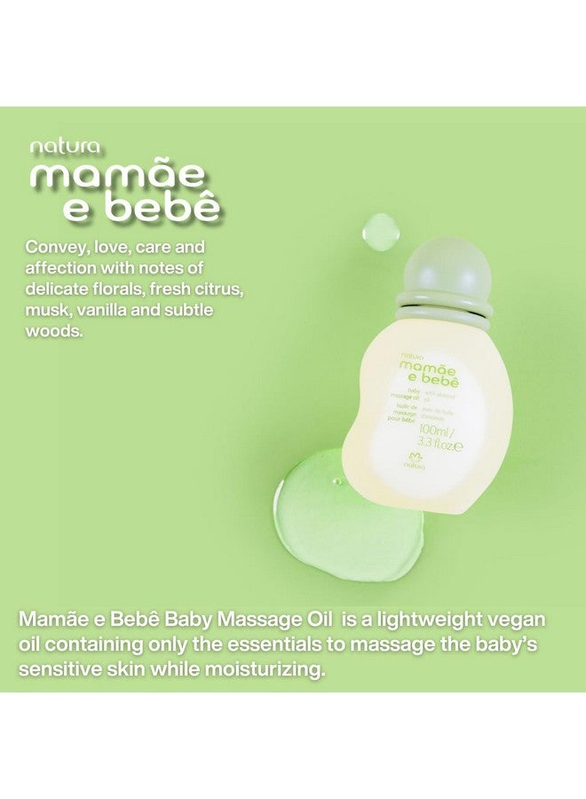 Natura natura - Mamãe e Bebê Baby Massage Oil - 100% Vegan - Safe & Gentle Lightweight Formula - 99% Natural Origin - All Skin Types - Cruelty Free - Brazilian Beauty - Baby Essentials - 3.38 fl oz (100ml)  - Image 2