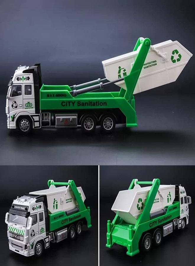 ISTOSY Friction Powered Sanitation Truck Toy for 3+ Years Old Kids Boys Girls Die Cast Alloy Pull Back Vehicles Birthday Gift (Multicolor) - Image 4