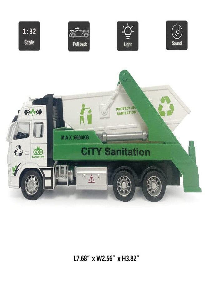 ISTOSY Friction Powered Sanitation Truck Toy for 3+ Years Old Kids Boys Girls Die Cast Alloy Pull Back Vehicles Birthday Gift (Multicolor) - Image 2