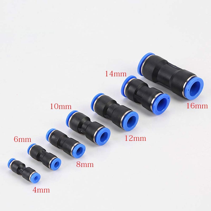 WARP WARP Pneumatic Connector 5 Pieces Vacuum PU Parts Speed Quick Fittings Metric Equal Air Line Straight Push Connectors 8 mm  - Image 2