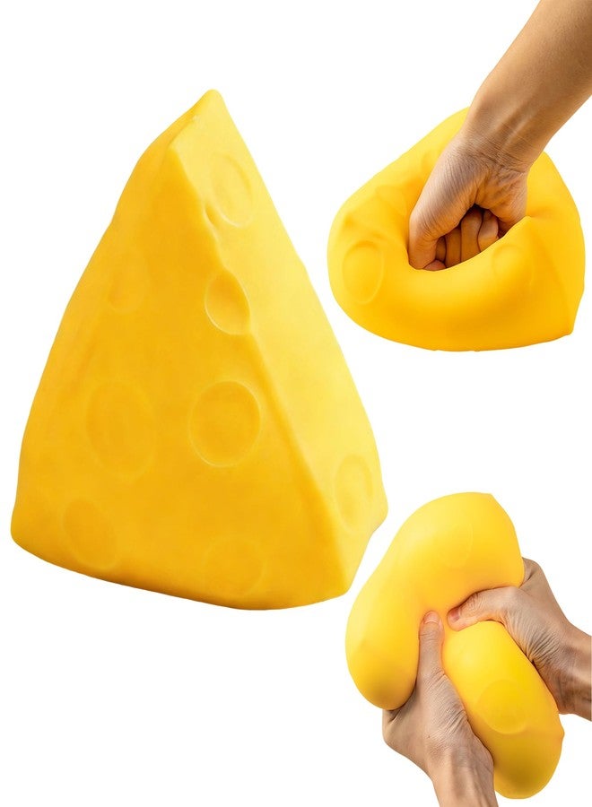 Cevly Big Taba Squishy Cheese,Squeeze Toys Cheese Block for Stress & Anxiety Relief,Slow Rising Fidget Sensory Toy for Adults and Kids,Perfect for Focus & Fun - Image 1
