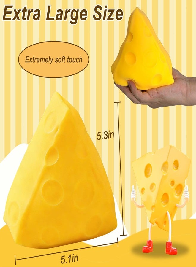 Cevly Big Taba Squishy Cheese,Squeeze Toys Cheese Block for Stress & Anxiety Relief,Slow Rising Fidget Sensory Toy for Adults and Kids,Perfect for Focus & Fun - Image 2