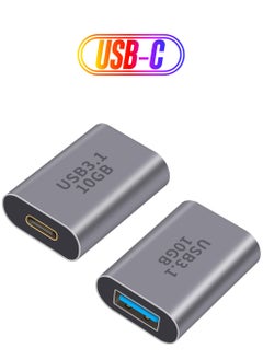 Excefore USB A to USB C Adapter 2Pack USB C to USB 3.1 Adapter 10Gbps USB A Female to USB C Female Converter Bi Directional  - Image 1