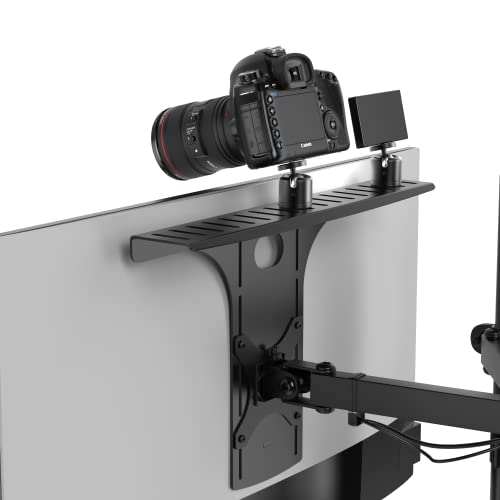 HumanCentric DSLR Monitor Mount Large Desk Camera Mounting Light Webcam Microphone Shelf for Monitor VESA Arm Replace Clamp Tripods 100x100mm Patterns Aluminum Hardware Included - Image 1