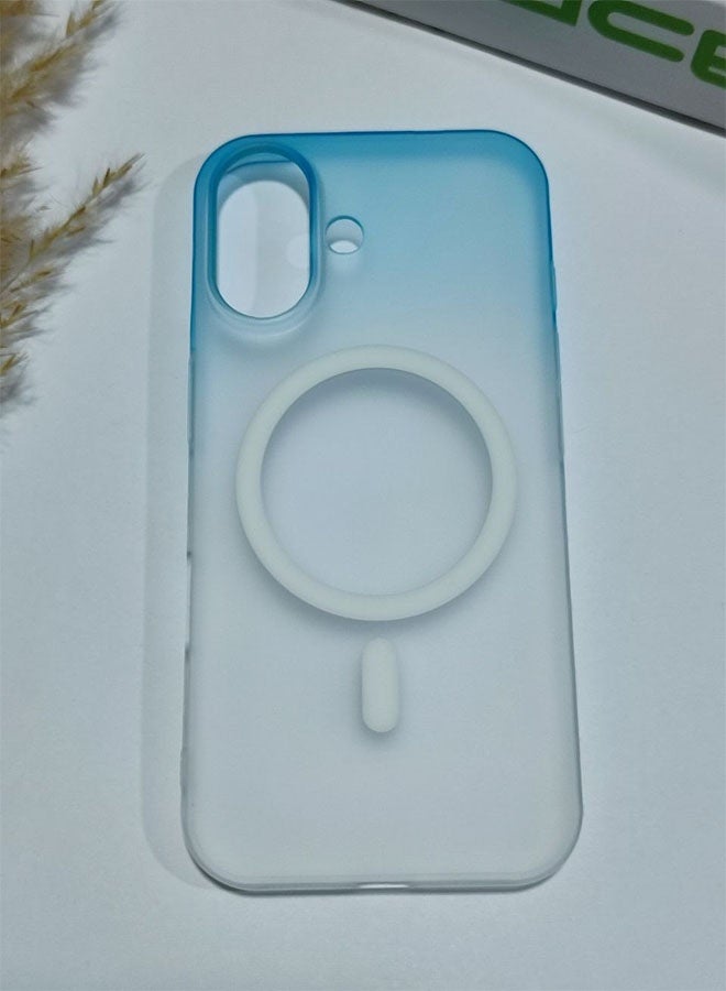 MagSafe Case for iPhone 16, Slim Semi-Transparent Case, Shockproof, Scratch and Fingerprint Resistant, Supports Magnetic Wireless Charging - Blue - Image 5