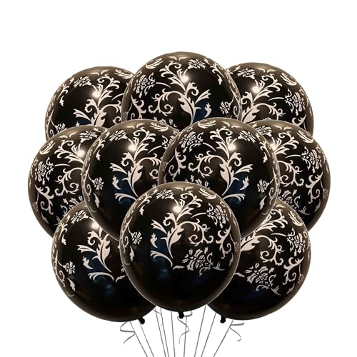 Malayan Products Masquerade Balloons Latex 12 Count Masquerade Party Supplies 12 Inch Standard Size Masquerade Theme Event Balloon Black - Image 1