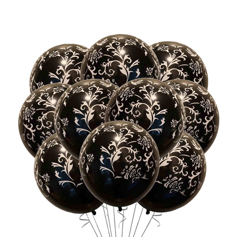 Malayan Products Masquerade Balloons Latex 12 Count Masquerade Party Supplies 12 Inch Standard Size Masquerade Theme Event Balloon Black - Image 3