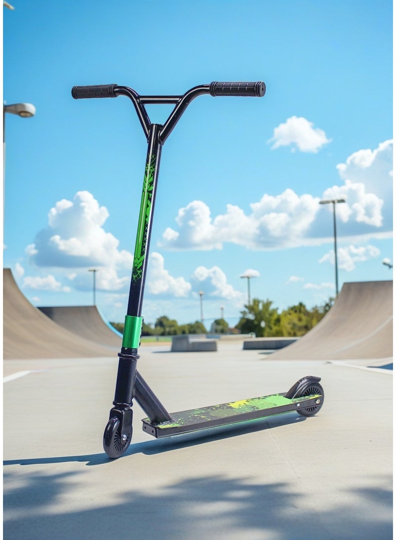 EASY FUTURE Lightweight Pro Stunt Scooter – 2 Wheels, 110 mm Aluminium Wheels, Grip Tape Deck, Wide T-Bar Handle, Steel Brake, 360° Tricks Scooter for Beginner & Intermediate Users - Image 3