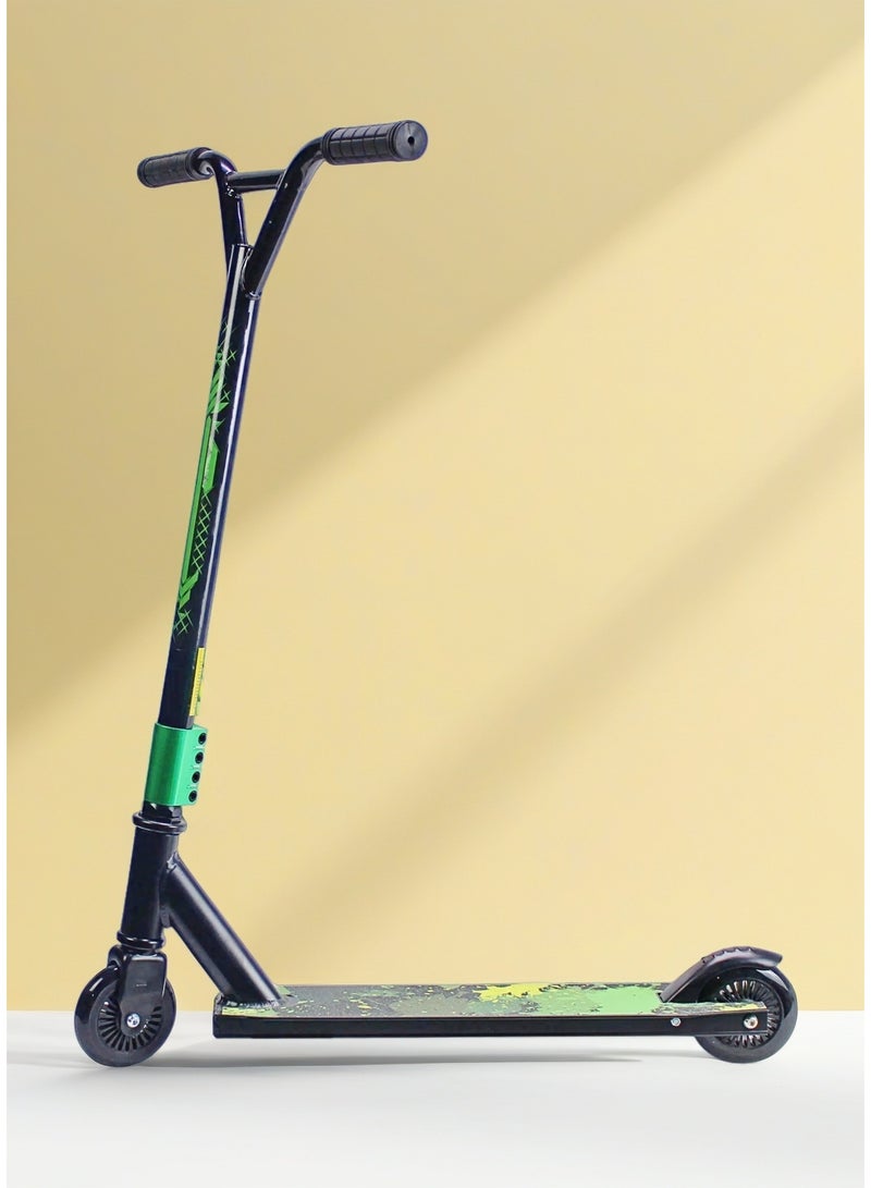 EASY FUTURE Lightweight Pro Stunt Scooter – 2 Wheels, 110 mm Aluminium Wheels, Grip Tape Deck, Wide T-Bar Handle, Steel Brake, 360° Tricks Scooter for Beginner & Intermediate Users - Image 1