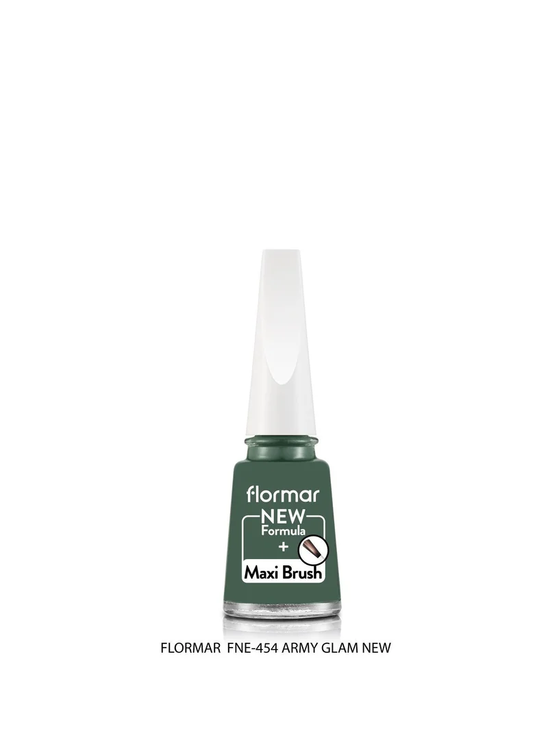 flormar Flormar Classic Nail Enamel With New Improved Formula And Thicker Brush - 454 Army Glam