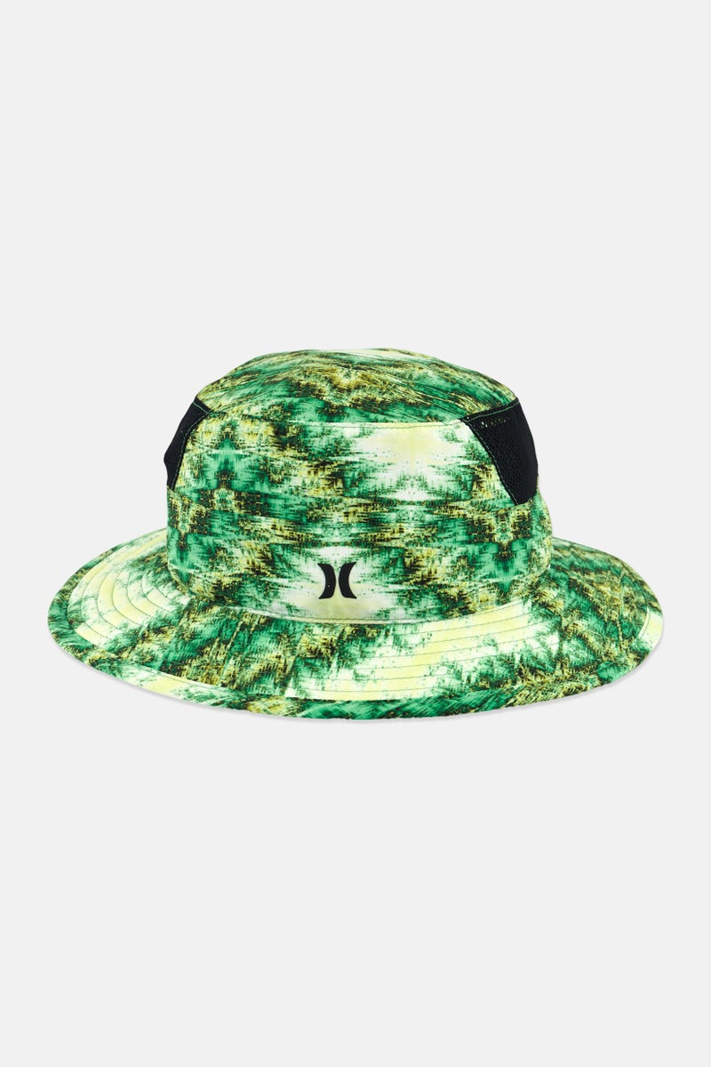 Hurley Men Brand Logo Bucket Hat, Green Combo  - Image 1