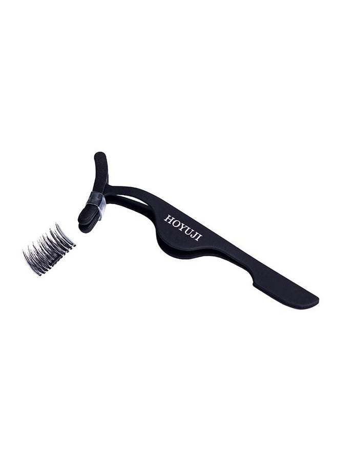 HOYUJI - False Eyelash Curler Eyelash Extender Silicone Cover Tweezer Eyebrow Eyelash Tweezer Remove Magnetic Eyelashadjust And Repair Eyelashes (Black) - Image 1