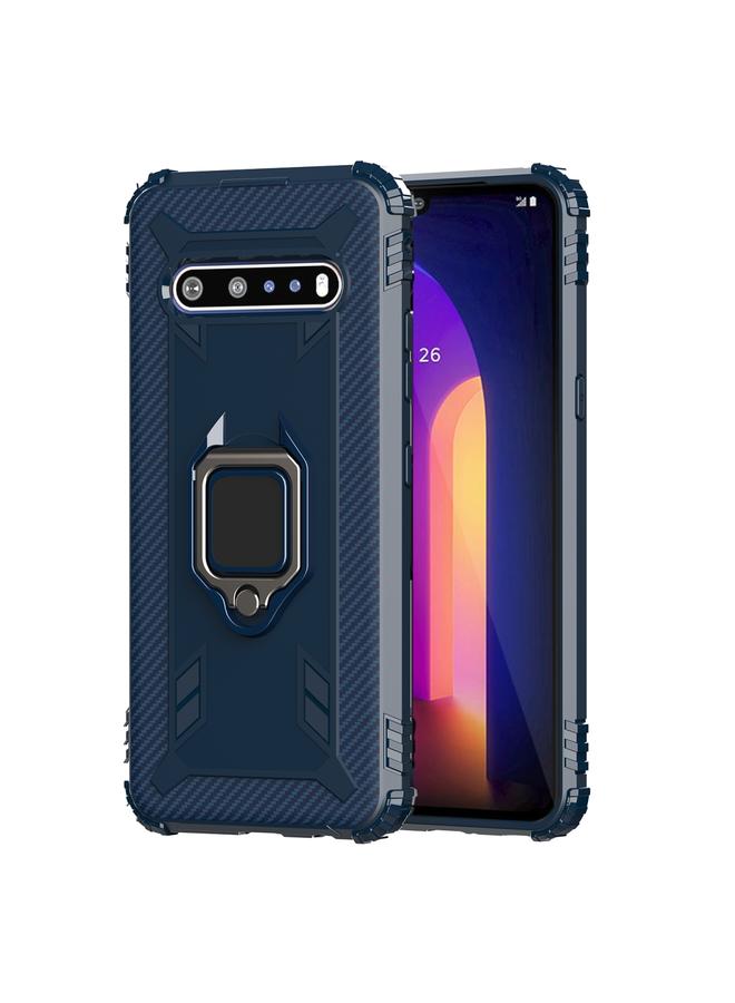 The Bros Case For LG V60 & V60 ThinQ Carbon Fiber Protective Case with 360 Degree Rotating Ring Holder