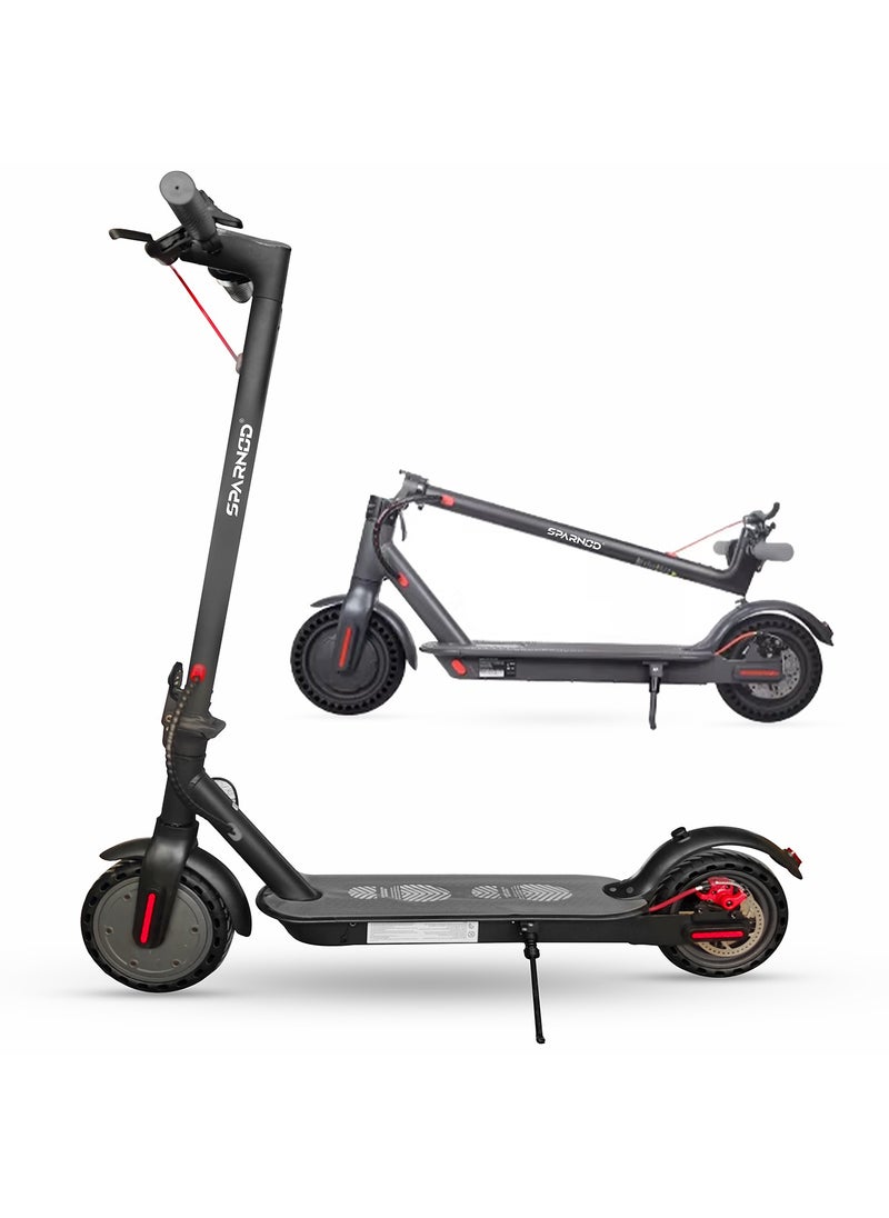 Sparnod Fitness S8 Foldable Electric Scooter for Adults – 25 km/h Max Speed, 25 km Max Range, 450W Peak Motor, Bluetooth App Control, 8.5" Solid Tyres, Dual Brakes, IP54 Waterproof, Lightweight Urban Commute eScooter  - Image 1