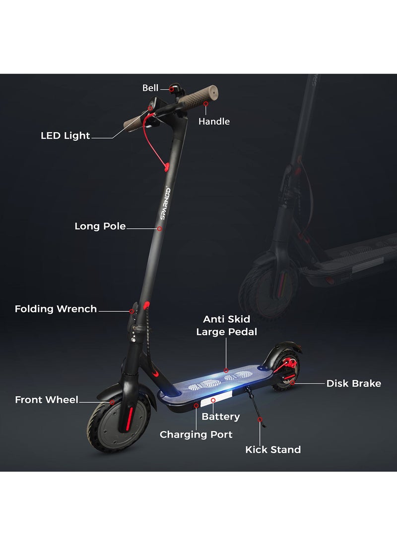 S8 Foldable Electric Scooter for Adults – 25 km/h Max Speed, 25 km Max Range, 450W Peak Motor, Bluetooth App Control, 8.5" Solid Tyres, Dual Brakes, IP54 Waterproof, Lightweight Urban Commute eScooter
