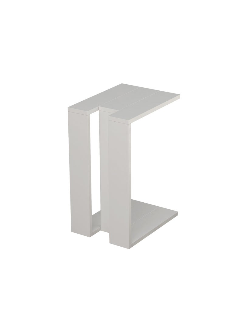 Mourah Home Muju C Side Table | Multifunctional Living Room Space Saving Side Table | 57x40x30cm | Coffee Table | Side End Table | Modern Design Furniture (White) - Image 4