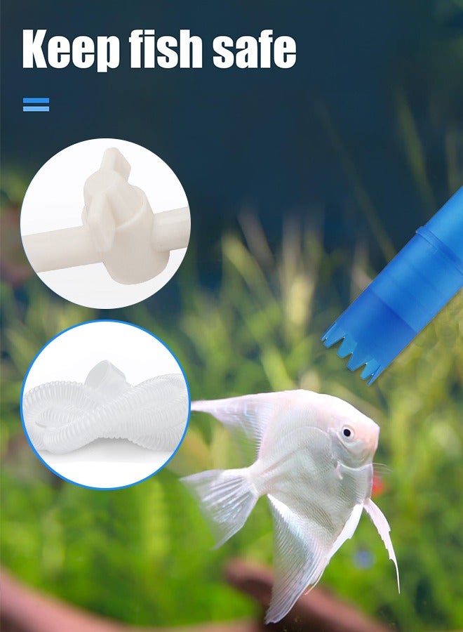 Generic Aquarium Fish Tank Cleaning Kit Tools Algae Scrapers Set 5 in 1 & Fish Tank Gravel Cleaner - Siphon Vacuum for Water Changing and Sand Cleaner (Cleaner Set)  - Image 2