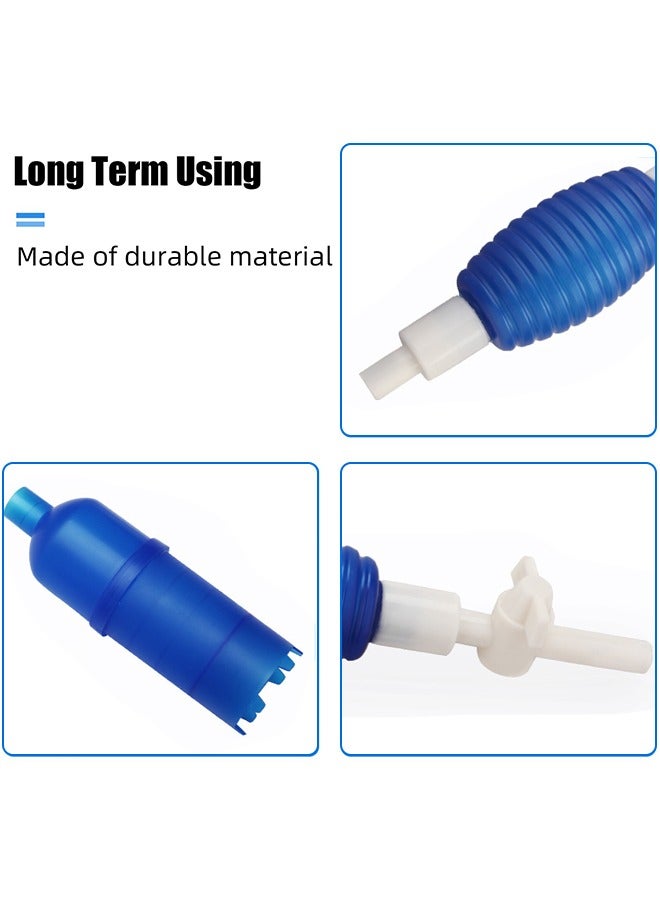 Generic Aquarium Fish Tank Cleaning Kit Tools Algae Scrapers Set 5 in 1 & Fish Tank Gravel Cleaner - Siphon Vacuum for Water Changing and Sand Cleaner (Cleaner Set)  - Image 4