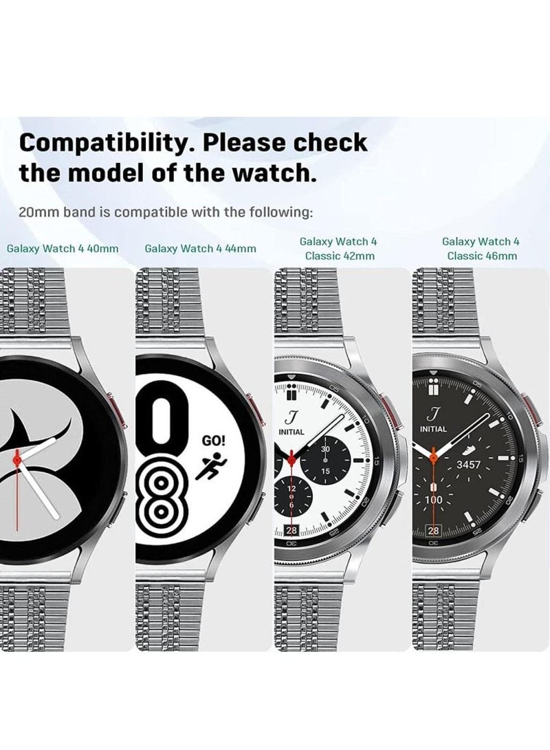 KASTWAVE Galaxy Watch 4 Strap, 20mm Watch Strap Compatible with Samsung Galaxy Watch 4 40mm 44mm/Galaxy Watch 4 Classic 46mm(2021) 42mm, Adjustable Replacement Strap for Galaxy Watch 4 Band Men Women  - Image 3