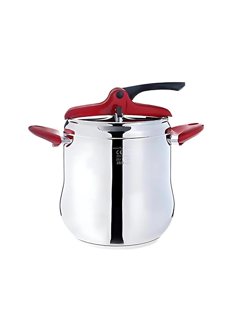 9-liter stainless steel pressure cooker, Turkish brand Viola - silver