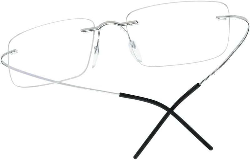 FONEX Titanium Glasses Frame,Rimless Frameless Optical Eyewear Eyeglasses for Men and Women F85634 - Image 1