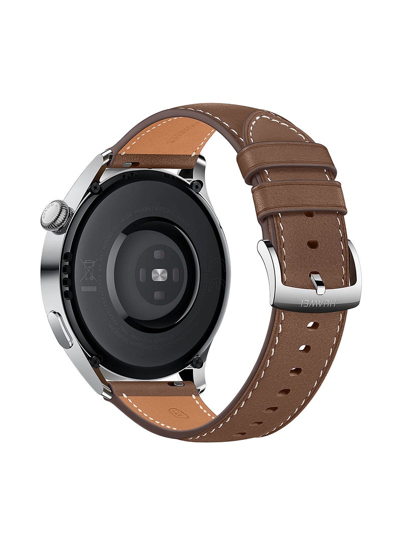 HUAWEI Watch 3 Classic 4G SmartWatch eSIM Cellular All-day SpO2 monitoring Stainless Steel Brown 3-Classic - Image 3