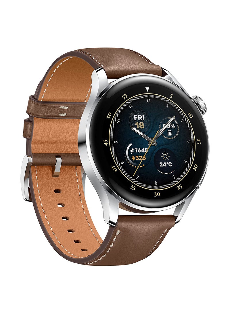 HUAWEI Watch 3 Classic 4G SmartWatch eSIM Cellular All-day SpO2 monitoring Stainless Steel Brown 3-Classic - Image 4