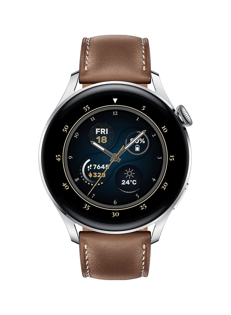 HUAWEI Watch 3 Classic 4G SmartWatch eSIM Cellular All-day SpO2 monitoring Stainless Steel Brown 3-Classic - Image 1