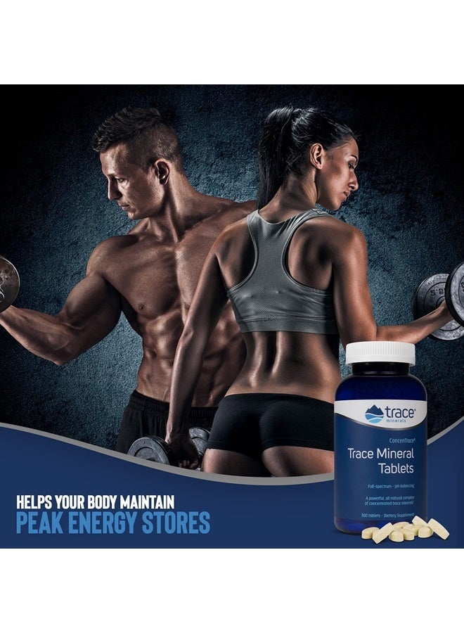 Trace Minerals ConcenTrace Tablets | Full Spectrum Ionic Minerals Dietary Supplement | Magnesium, Chloride, Potassium | Low Sodium Energy, Electrolytes, Hydration | 300 Tablets - Image 5