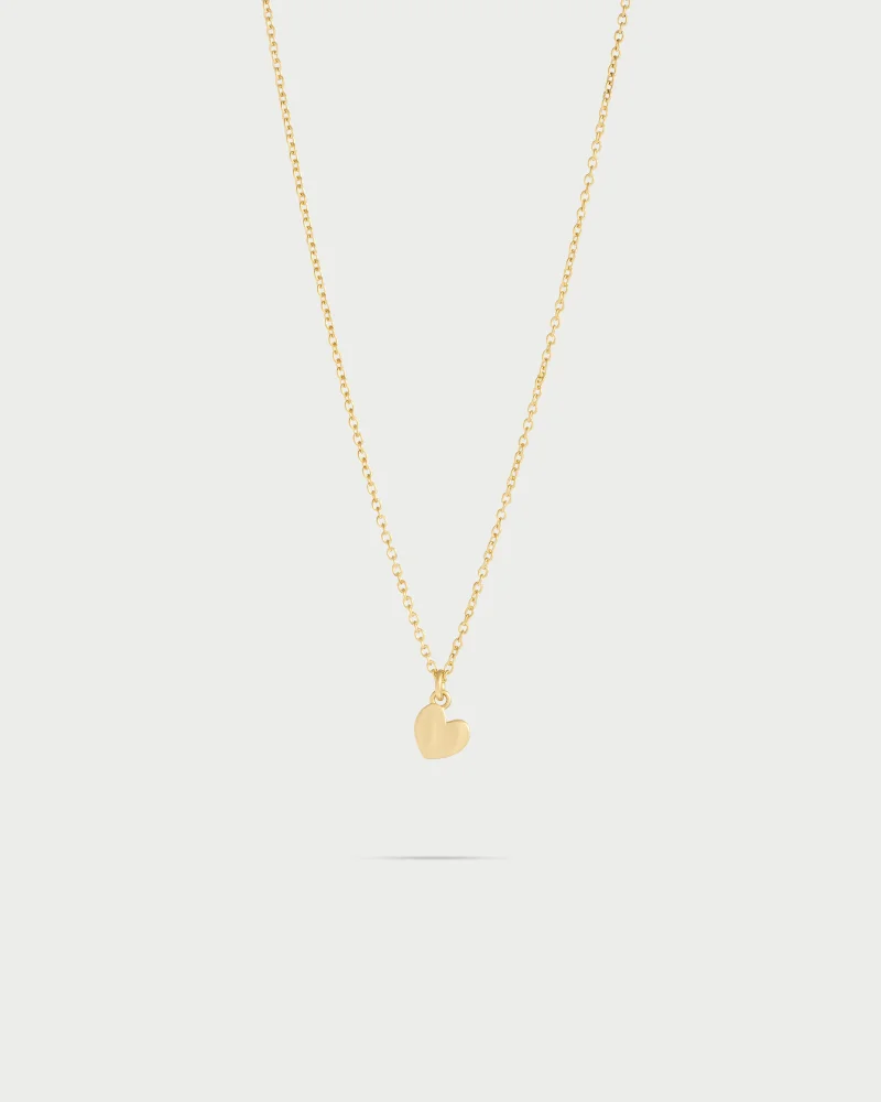 Rue Des Mill Choker With Central Rounded Subject - Heart - Yellow gold