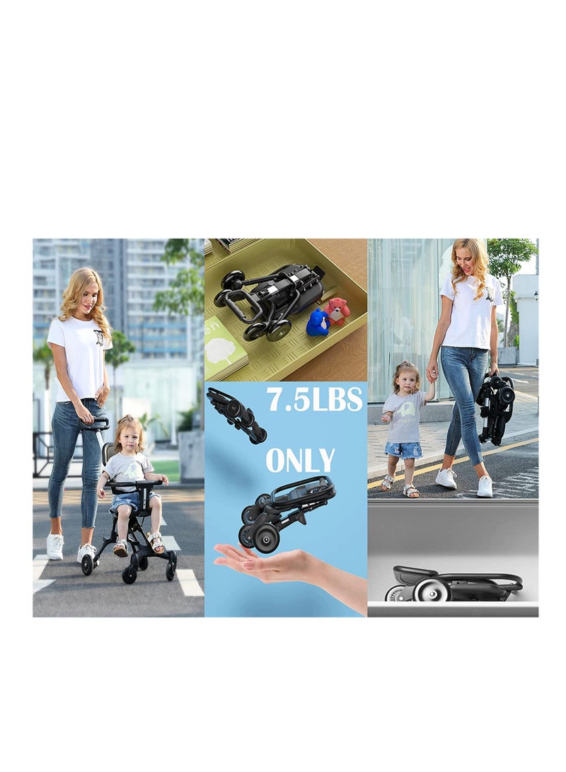 New Pocket Stroller for Travel Stroller for Airplane Portable Compact Airport Stroller Small Stroller for Toddler Travel  All Terrain Mini Stroller for  for Upto 65 Lbs. - Image 2