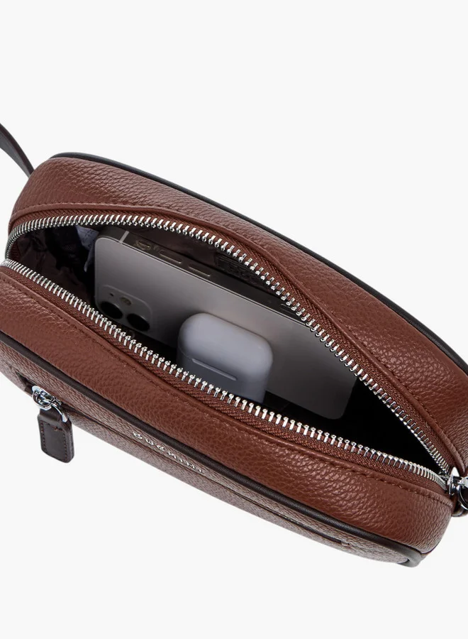 DUCHINI TAN Textured Pouch with Zip Closure for Men | Best Price UAE