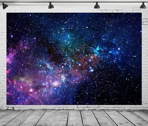 CORFOTO 5x3ft Fabric Starry Outer Space Backdrop Photography Universe Milky Way Stars Background Galaxy Nebula Decorations Kids Adult Birthday Party Backdrop Baby Shower Photoshoot Studio Props - Image 1