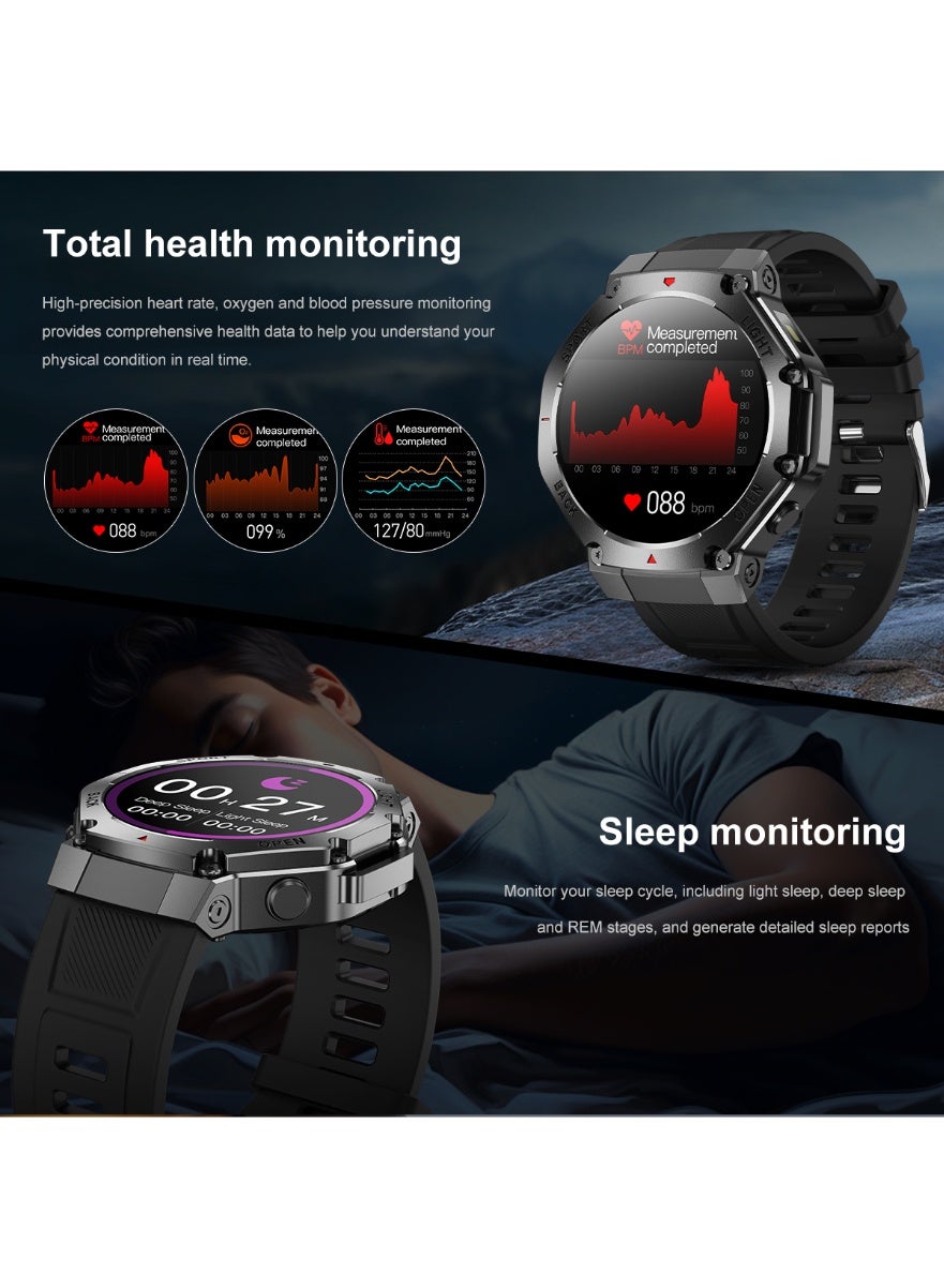 Rollstimi Tr3Max Smart Watch - Silver Brown