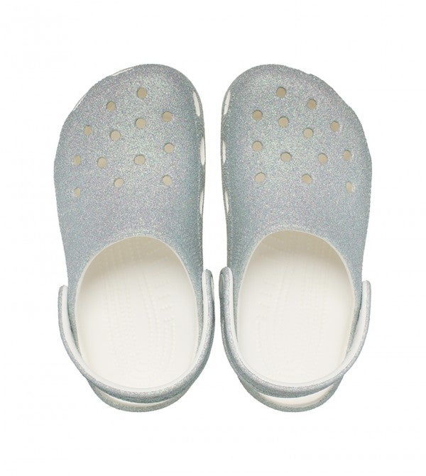 crocs Kids Classic Iridescent Glitter Clog - Image 5