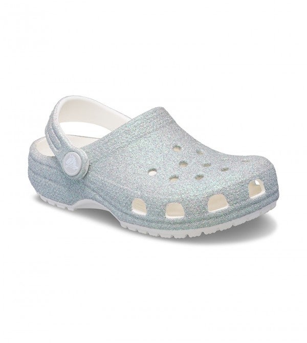 crocs Kids Classic Iridescent Glitter Clog - Image 3