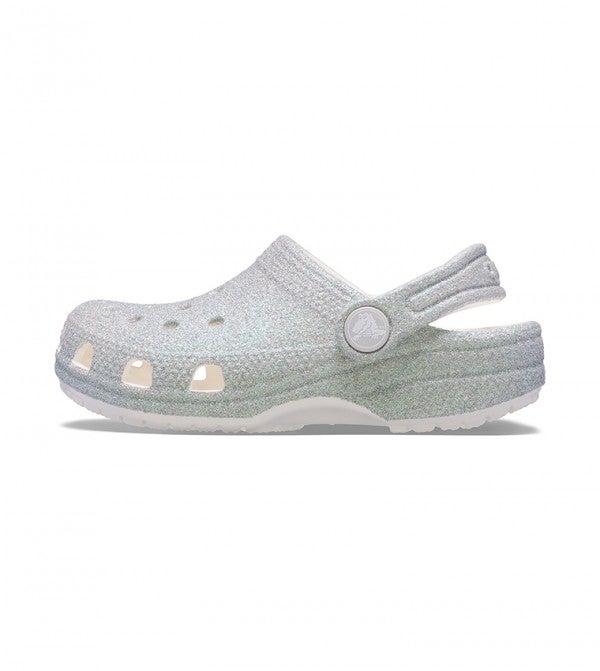 crocs Kids Classic Iridescent Glitter Clog - Image 2