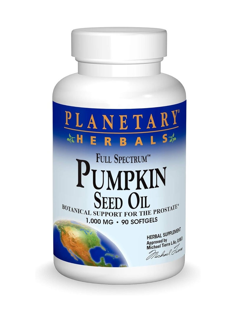Planetary Herbals Full Spectrum Pumpkin Seed Oil 1000 mg 90 Softgels