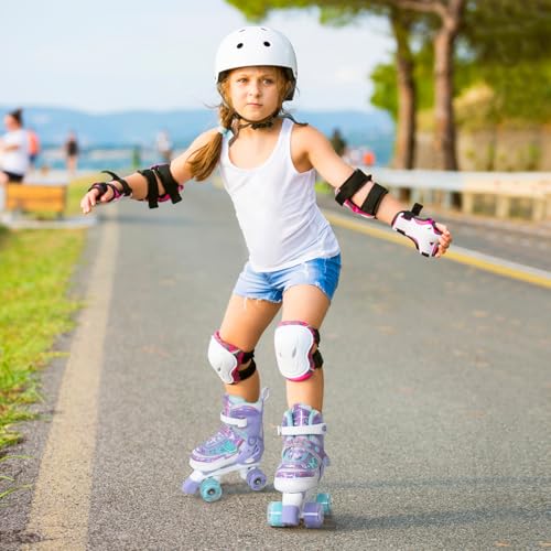 MammyGol Adjustable Kids Roller Skates for Girls or Boys, Underwater Landscapes Quad Skates with All Light Up Wheels for Indoor Outdoor Sports - Image 5